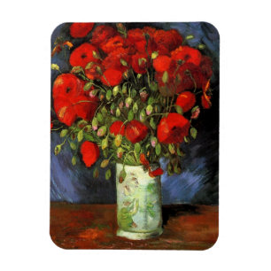 Vase with Red Poppies by Vincent van Gogh Magnet