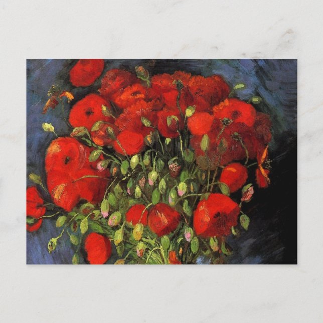 Vase with Red Poppies by Vincent van Gogh Postcard (Front)