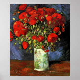 Vase with Red Poppies by Vincent Van Gogh Poster