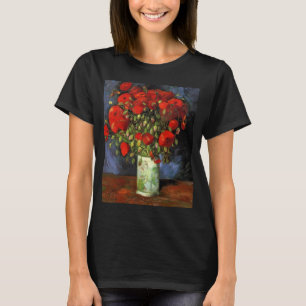Vase with Red Poppies by Vincent van Gogh T-Shirt