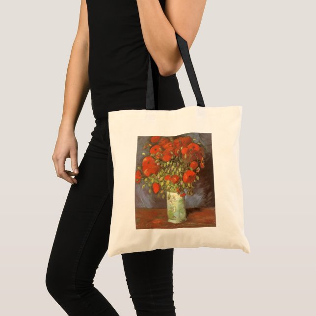 Vase with Red Poppies by Vincent van Gogh Tote Bag (Front (Product))