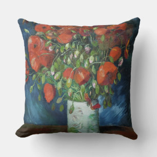 Vase with Red Poppies Vincent van Gogh    Cushion