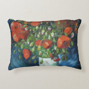 Vase with Red Poppies Vincent van Gogh Decorative Cushion