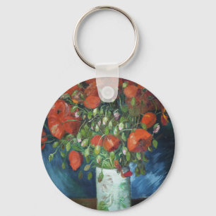 Vase with Red Poppies Vincent van Gogh Key Ring