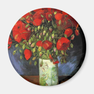 Vase with Red Poppies Vincent van Gogh Magnet