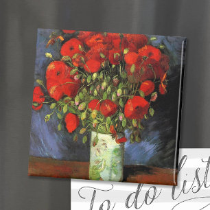 Vase with Red Poppies   Vincent van Gogh Magnet