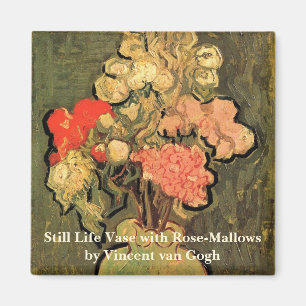 Vase with Rose Mallows by Vincent van Gogh Magnet