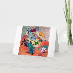 Vase with Roses and Anemones, Van Gogh Card