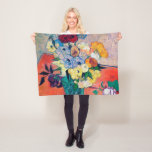 Vase with Roses and Anemones, Van Gogh Fleece Blanket<br><div class="desc">Vincent Willem van Gogh (30 March 1853 – 29 July 1890) was a Dutch post-impressionist painter who is among the most famous and influential figures in the history of Western art. In just over a decade, he created about 2, 100 artworks, including around 860 oil paintings, most of which date...</div>