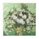 Vase with Roses - Van Gogh Tile<br><div class="desc">Still Life: Vase with Roses Painting by Vincent van Gogh</div>