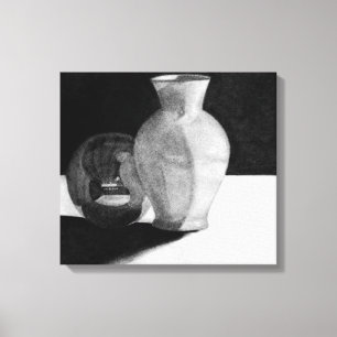 Vase with Sphere Canvas Print