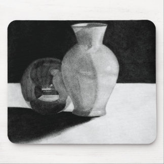 Vase with Sphere Mouse Pad