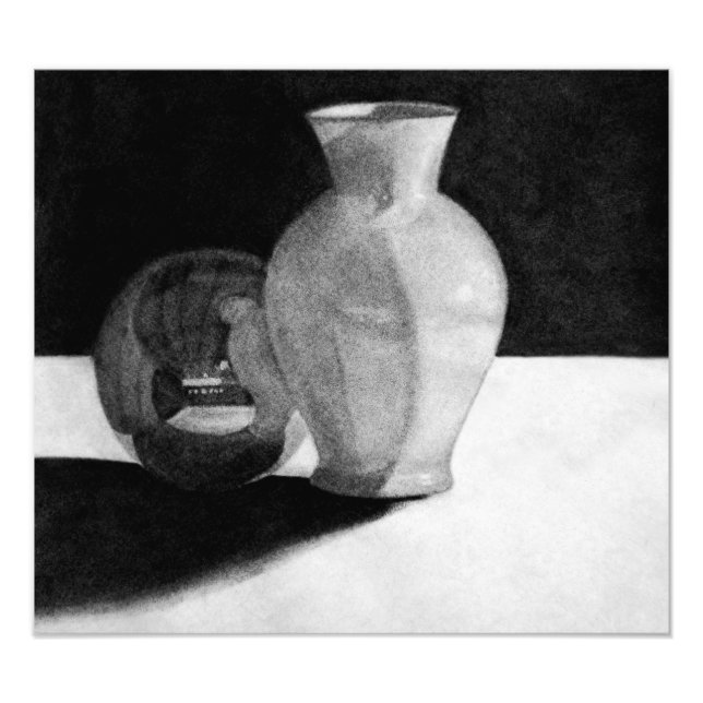Vase with Sphere Photo Print (Front)