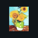 Vase With Three Flowers by Vincent Van Gogh Canvas Print<br><div class="desc">Vase With Three Flowers by Vincent Van Gogh</div>