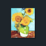 Vase With Three Flowers by Vincent Van Gogh Canvas Print<br><div class="desc">Vase With Three Flowers by Vincent Van Gogh</div>