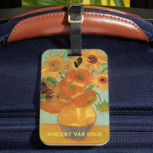 Vase with Twelve Sunflowers by Vincent van Gogh Luggage Tag