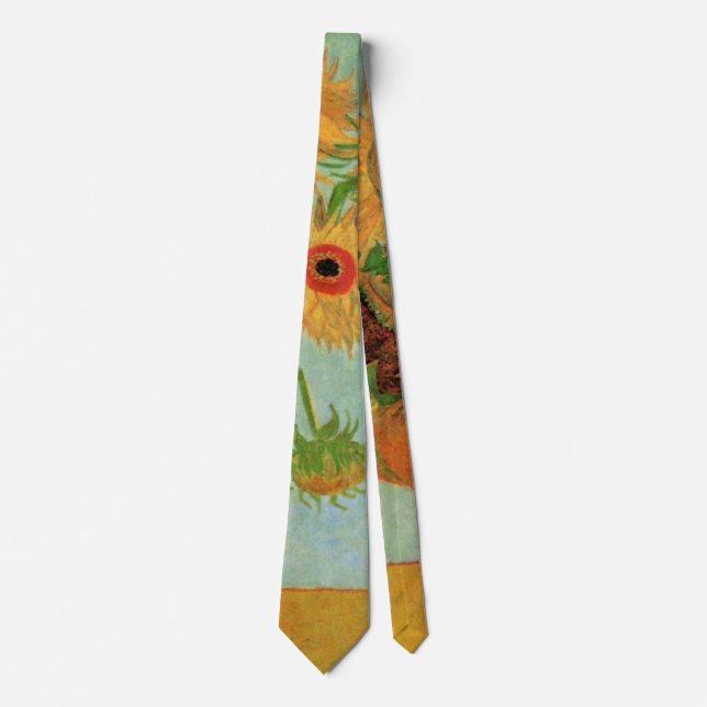 Vase with Twelve Sunflowers by Vincent van Gogh Tie (Front)