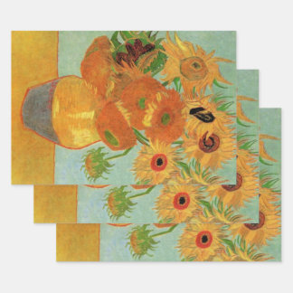 Vase with Twelve Sunflowers by Vincent van Gogh Wrapping Paper Sheet