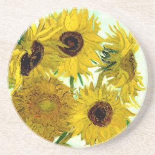 Vase with Twelve Sunflowers, Van Gogh Fine Art Coaster