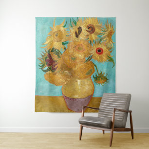 Vase with Twelve Sunflowers Van Gogh Tapestry