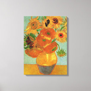 Vase with Twelve Sunflowers  Vincent van Gogh. Canvas Print