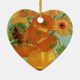Vase with Twelve Sunflowers, Vincent van Gogh. Ceramic Tree Decoration