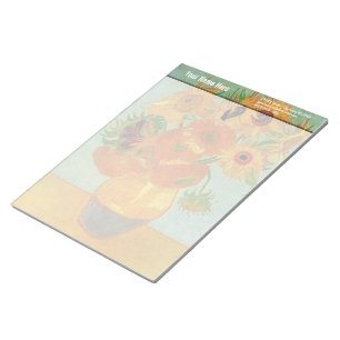 Vase with Twelve Sunflowers, Vincent van Gogh. Notepad
