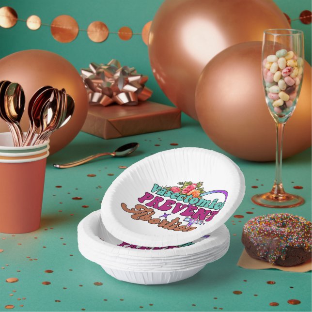 Vasectomies Prevent Abortions Paper Bowls Paper Plate (Multi)