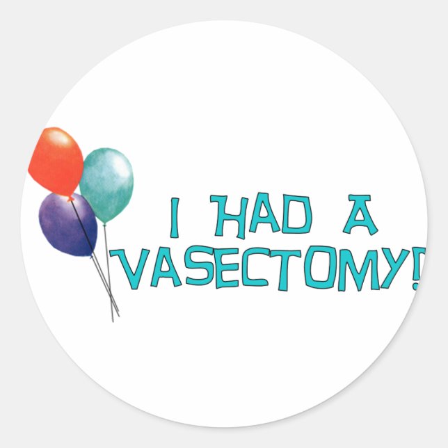 Vasectomy Classic Round Sticker (Front)