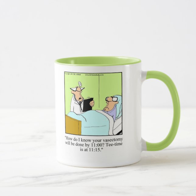 Vasectomy / Golf Humour Mug Gift (Right)