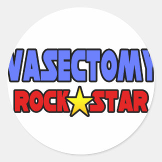 Vasectomy Rock Star Classic Round Sticker