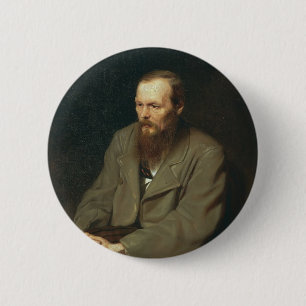 Vasily Perov-Portrait of Author Feodor Dostoyevsky 6 Cm Round Badge