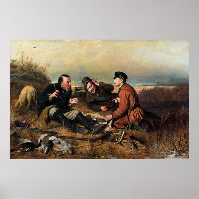 Vasily Perov: The Hunters at Rest Poster (Front)