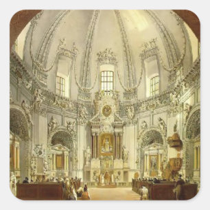 Vasily Sadovnikov: Interior of Trinitarian Church Square Sticker