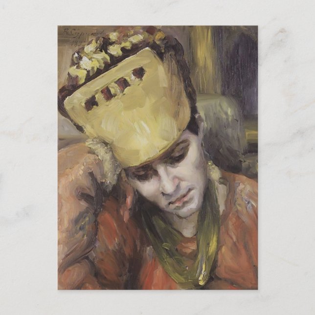 Vasily Surikov- Portrait of woman with kokoshnik Postcard (Front)