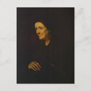 Vasily Tropinin- Old Woman with a Hen Postcard