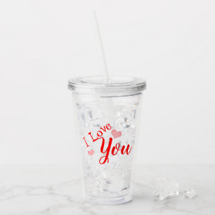 Vaso de acrílico - Te amo Acrylic Tumbler