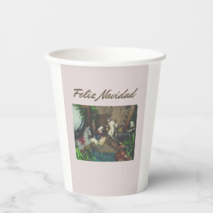 vaso de papel descartable para navidad paper cups