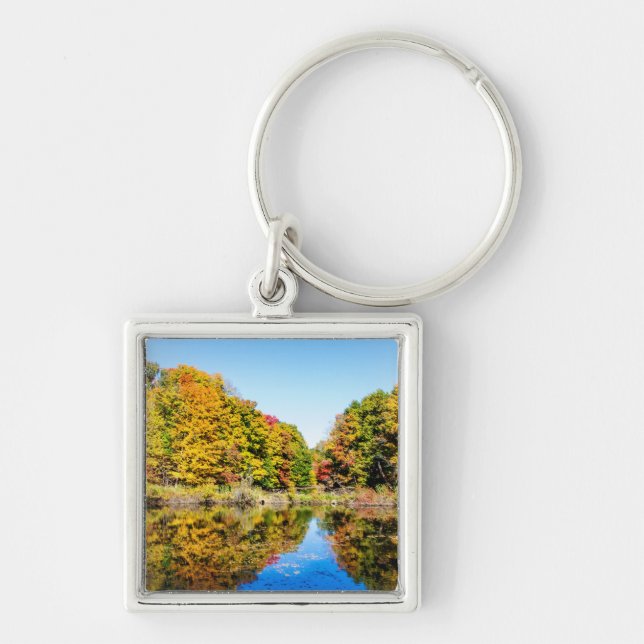 Vassar Farms Pond Key Ring (Front)