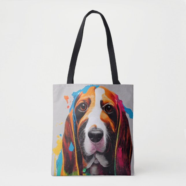 Vasset Hound Dog Pet Cute Adorable Animal Company Tote Bag (Front)