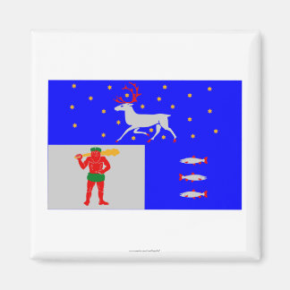 Västerbottens län flag magnet