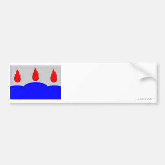 Västmanlands län flag bumper sticker