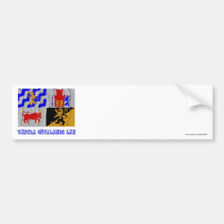 Västra Götalands län waving flag with name Bumper Sticker