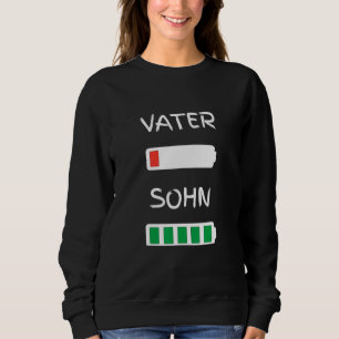 Vater Son Battery Empty Dad Sweatshirt