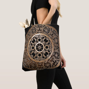 Vatican ancient metal bronze steampunk mysterious tote bag