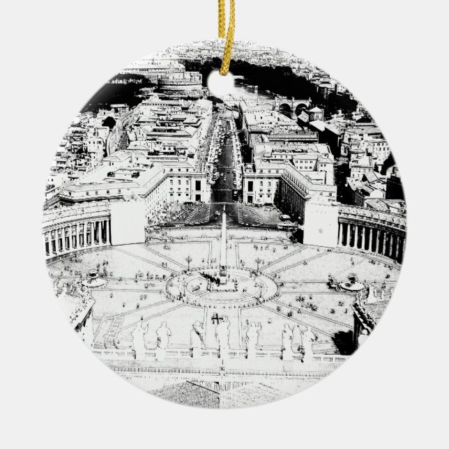 Vatican Ceramic Tree Decoration (Front)