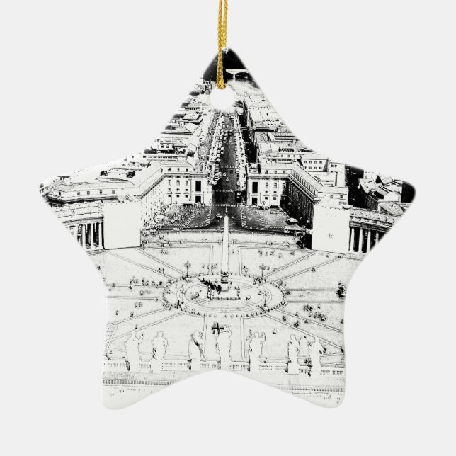 Vatican Ceramic Tree Decoration (Front)