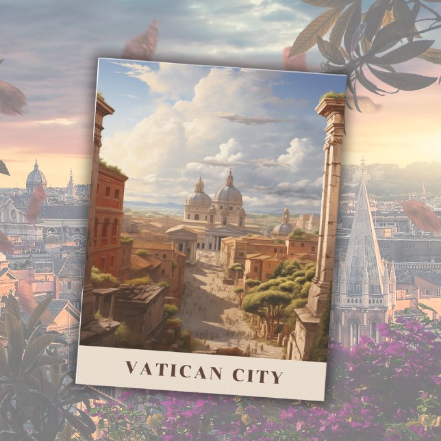Vatican Christian Church Vintage Travel Art  Postcard (Creator Uploaded)