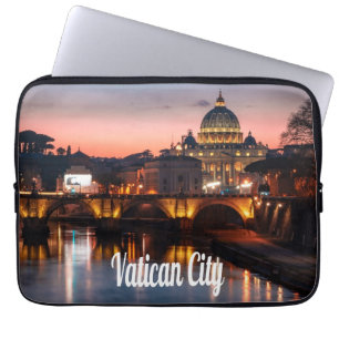 Vatican City At Night Roman Catholic Church Laptop Sleeve