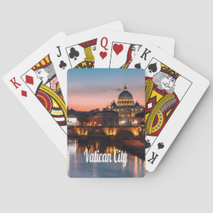 Vatican City At Night Roman Catholic Church Playing Cards